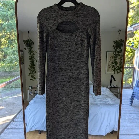 French Connection Womens Cut Out Mid Calf Sweaterdress Size S - Picture 3 of 8
